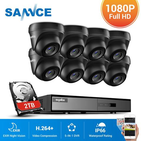 SANNCE – caméra de sécurité 8CH 1080N DVR 1080P, système de vidéosurveillance, 8 pièces 1080P, kit de vidéosurveillance P2P d'extérieur étanche ► Photo 1/6