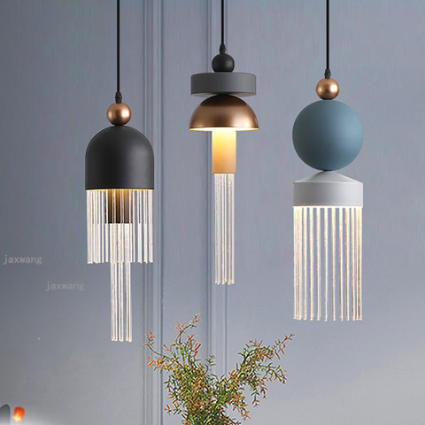 Lampe suspendue en verre au design nordique moderne, luminaire décoratif d'intérieur, idéal pour un Restaurant ► Photo 1/6