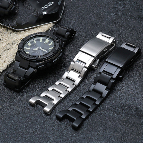 Bracelet en métal pour Casio g-shock GST-W300 GST-400G GST-B100 GST-210 S100D/S110D/W110, acier inoxydable, accessoires de Bracelet de montre ► Photo 1/6