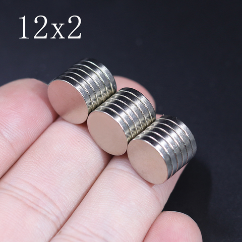 10/20/50/100 Pcs 12x2 néodyme aimant 12mm x 2mm N35 NdFeB rond Super puissant fort Permanent magnétique imanes disque 30x30 ► Photo 1/6