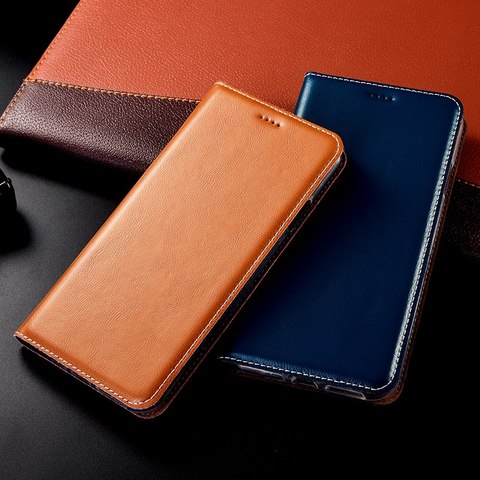 Étui à rabat en cuir véritable pour Sony Xperia Z1 Z2 Z3 Z5 Compact X XA XA1 XA2 Ultra XZ XZ1 XZS XZ2 XZ3 L1 L2 L3 1 Coque ► Photo 1/6