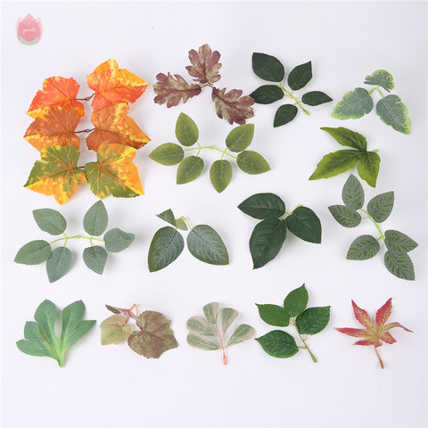 Feuilles d'érable artificielles, 50 pièces, Simulation d'halloween, feuilles d'automne pour décoration de Table de mariage, artisanat Scrapbooking, fausses fleurs ► Photo 1/6