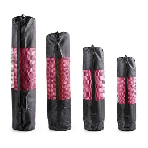 Sac de Yoga en Nylon noir avec sangle réglable, pour matelas de transport, léger, imperméable et respirant ► Photo 1/6