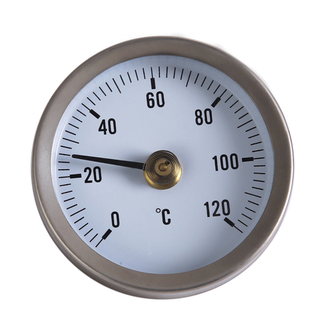 Jauge de température de thermomètre à pince à ressort en acier inoxydable 63mm 0/120 degrés thermique Pas PTSP ► Photo 1/6