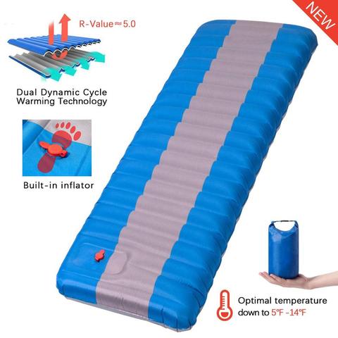 Rooxin – matelas de Camping auto-gonflable, coussin de couchage épais et chaud, pour tente, randonnée en plein Air, voyage ► Photo 1/6