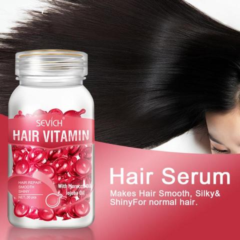 Sevich – capsules de vitamine pour cheveux lisses et soyeux, huile de kératine complexe, soin pour cheveux abîmés, sérum, huile marocaine, Anti-cheveux, TSLM1 ► Photo 1/6