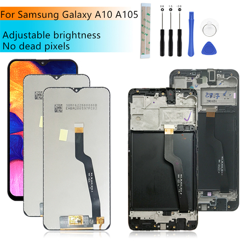 Bloc écran tactile lcd avec châssis, pièce de rechange pour Samsung Galaxy A10 A105 A105F SM-A105F 2022 ► Photo 1/6