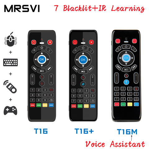 T16 M commande vocale Air souris 2.4GHz sans fil Google Microphone télécommande IR apprentissage pour Android TV Box PC PK G10S G20 G30 ► Photo 1/6