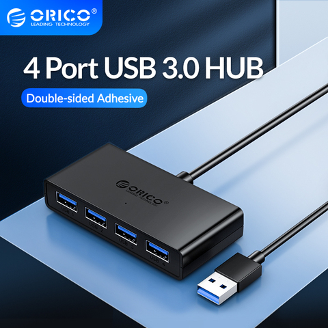 Répartiteur USB ORICO 4 ports USB 3.0 avec Port d'alimentation Micro USB adaptateur OTG haute vitesse Multiple pour accessoires d'ordinateur portable d'ordinateur ► Photo 1/6