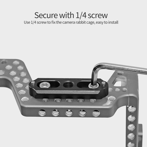 Rail de sécurité à dégagement rapide, montage sur Rail NATO 68mm 3/8, pince de poignée supérieure Anti-arrêt, adaptateur coulissant, Extension de plate-forme de Cage de caméra DSLR ► Photo 1/6