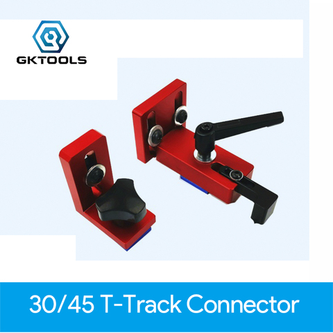 Connecteur à fente t-track supports coulissants (série rouge) goulotte pour machines à bois, Module de pièce t-track t-stop Aluminium 35/45 5.0 ► Photo 1/4