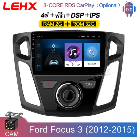 LEHX 9 pouces voiture Android 9.0 GPS Navigation plieuse pour Ford Focus 3 Mk 3 2011 2012 2013-2015 Auto multimédia Radio lecteur vidéo ► Photo 1/6