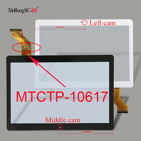 Panneau d'écran tactile pour BMXC CARBAYTA B801/K108/K107/S107/T900/S108/S109/k109, mtk8752 MTCTP-10617 RX18 TX28 ASCTP-101223 ► Photo 1/1