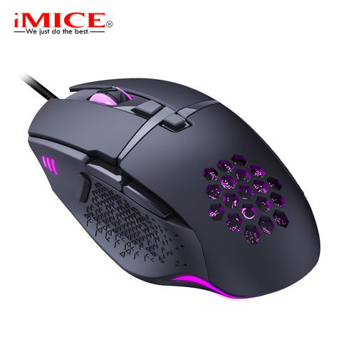 Souris de jeu LED filaire 7200 DPI souris d'ordinateur Gamer USB Mause ergonomique avec câble pour ordinateur portable souris optique rvb avec rétro-éclairé ► Photo 1/6