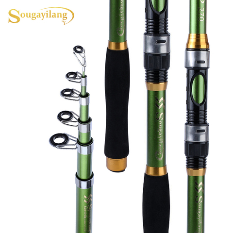 Sougayilang – canne à pêche télescopique de 1.8 à 3.3M, accessoire Portable en Fiber de carbone FRP résistant, adapté à la carpe ► Photo 1/6