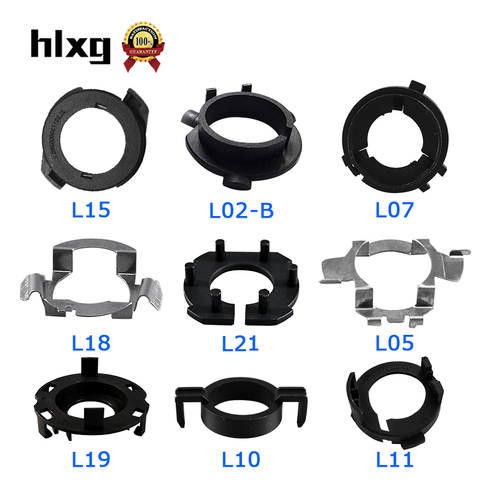 HLXG-2 pièces adaptateurs H7 ampoule LED, support de voiture phare LED, Base de fixation, de retenue pour KIA/Hyundai/VW/passat/Golf/BMW ► Photo 1/5