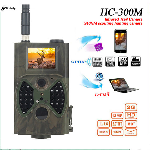 Skatolly HC300M caméra de Chasse GSM 12MP 1080P Photo pièges Vision nocturne faune infrarouge Chasse piste caméras Chasse Chasse scout ► Photo 1/6