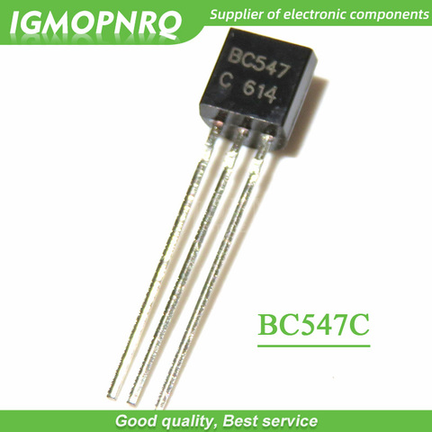 Transistor BC547C BC547 0,1a/45V NPN to-92, 100 pièces, nouveau et Original ► Photo 1/1