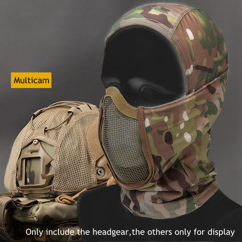 Masque tactique de protection Airsoft pour chasse et tir, couvre-chef complet, masques militaires de Paintball pour moto ► Photo 1/6