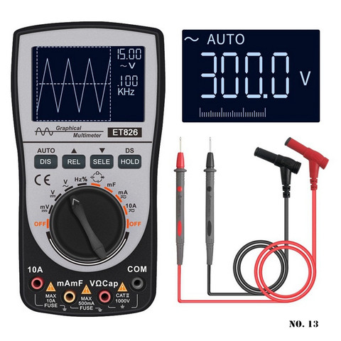 Multimètre ET826 multimètre numérique Intelligent 2 en 1 multimètre numérique à courant alternatif/cc avec A/D haute vitesse 200K ► Photo 1/6