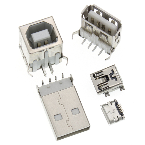 Connecteur de prises PCB micro USB MK5P USB Type A/B, 10 pièces, Port Standard SMD, prises femelles/mâles à souder, nouveauté ► Photo 1/6