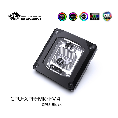 Bykski CPU-XPR-MK-I-V4 refroidisseur de processeur processeur bloc de refroidissement par eau pour INTEL LGA1366/1156/1155/1151/1150/2011/2066 12V/5V A-RGB ► Photo 1/6