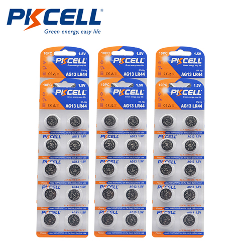 PKCELL – piles alcalines pour thermomètre infrarouge 1.5V, 60 pièces, AG13 357A A76 303 LR44 SR44SW L1154 RW82 RW42 ► Photo 1/6