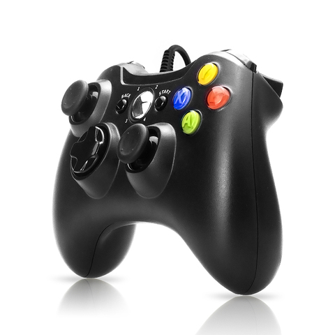 Manette de jeu filaire USB de grenouille de données pour Xbox 360/contrôleur mince de PC pour Windows 7/8/10 Microsoft avec la Vibration pour le jeu de vapeur ► Photo 1/6