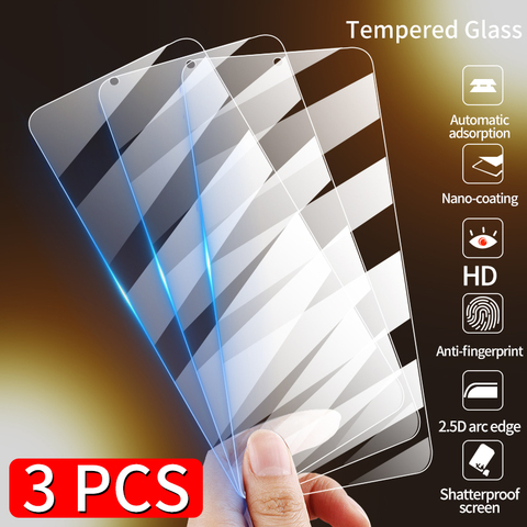 Verre trempé 3 pièces pour Xiaomi Poco X3 NFC F2 Pro X2 F1 protecteur d'écran pour Redmi Note 9 8 7 Pro 9s 8T 9A 9C 8A 7A Film en verre ► Photo 1/6