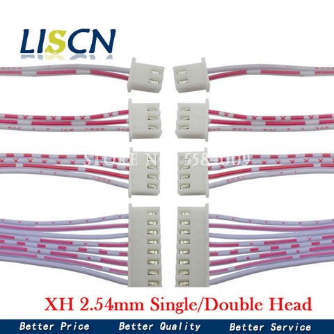 5 pièces XH2.54 connecteur femelle câble Terminal 10cm 20cm 30cm JST connecteur de fil 2p 3p 4p 6p 8p 10p 12p simple/Double tête 26AWG ► Photo 1/2