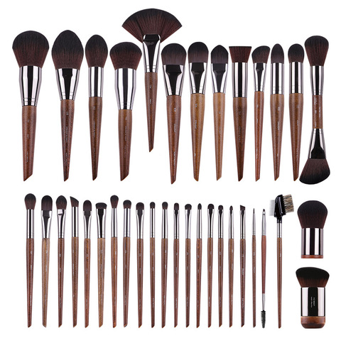 MUF série beauté maquillage pinceaux ensemble Original bois maquillage brosse beauté fard à paupières mélange outil brochas maquillaje ► Photo 1/6