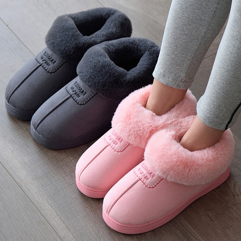 2022 hiver femmes fond doux intérieur en peluche chaud coton pantoufles australie Style haute qualité coton pantoufles coton chaussures 35-45 ► Photo 1/6