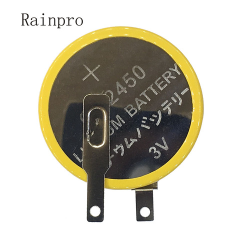 Rainpro – batterie au Lithium 3V avec boutons CR2450 2450, avec broches à souder pour carte mère/cuiseur à riz, 2 pièces/lot ► Photo 1/2