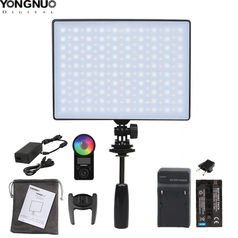 YONGNUO YN300Air II YN-300 Air Pro RGB caméra LED lumière vidéo, en option avec chargeur de batterie kit lumière de photographie + adaptateur secteur ► Photo 1/5