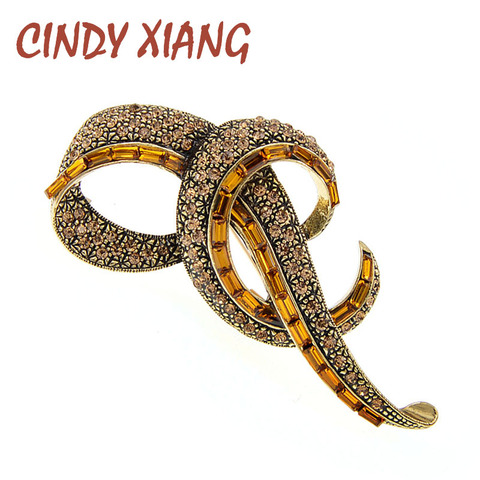 CINDY XIANG strass Vintage broches d'arc pour les femmes élégant mode broche broche 3 couleurs disponibles nœud papillon accessoires cadeau ► Photo 1/6