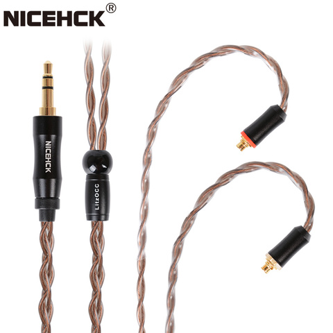 NiceHCK LitzOCC 4N Litz OCC câble pour écouteurs en cuivre 3.5mm/2.5mm/4.4mm MMCX/NX7/QDC/0.78 2Pin pour CIEM ZAX ASX ASF BA8 VX V90s MK3 ► Photo 1/6