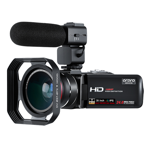 Caméra vidéo pour YouTube Vlog, Ordro Z20, Zoom numérique 16X, Vision nocturne, avec Microphone ► Photo 1/6