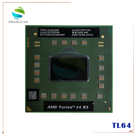 AMD Turion 64 X2 Mobile TL-64 - TMDTL64HAX5DM TMDTL64HAX5DC 2.2GHz/Prise S1(S1G1)/Dual-Core Ordinateur Portable processeur TL64 TL 64 CPU ► Photo 1/1