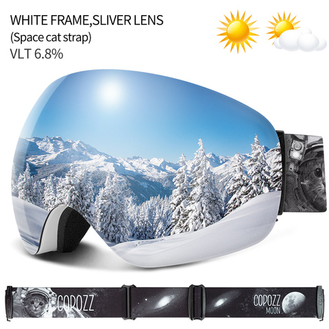 Copoz-lunettes de Protection UV400, pour hommes et femmes, Anti-buée de Ski sans cadre, pour le Snowboard, 100% ► Photo 1/6