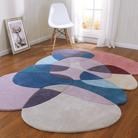 Tapis 100% acryliques irréguliers de haute qualité | Pour salon, canapé, Table basse, tapis géométrique fait à la main ► Photo 1/5