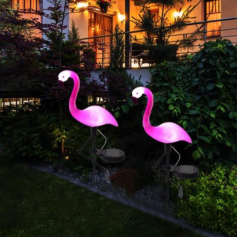 Lanterne solaire en forme de piquet de flamant rose, alimentée à l'énergie solaire, éclairage d'extérieur étanche, lampe de pelouse pour jardin Patio ► Photo 1/6