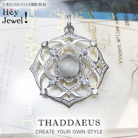 Pendentif Lotus blanc 2022 en argent Sterling 925, tout nouveau bijou Vintage à la mode, accessoires de Bijoux européens, cadeau pour Soul Woman ► Photo 1/6