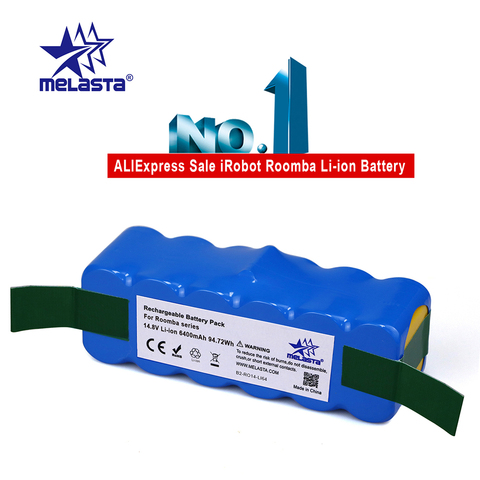 6.4Ah 14.8 V Li-ion Batterie pour iRobot Roomba 500 600 700 800 Série 510 530 550 560 580 620 630 650 760 770 780 790 870 880 R3 ► Photo 1/6