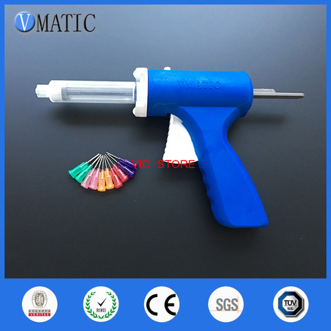 Livraison gratuite nouveau 10ml seringue manuelle pistolet à colle liquide unique 10cc commun 1Pc + cônes + embouts de distribution ► Photo 1/6