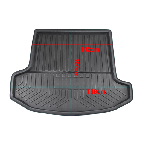 Pour SKODA Kodiaq 5/7 siège places 2017 2022 Mat tapis de sol Kick Pad voiture Cargo Liner plateau de démarrage couverture de coffre arrière ► Photo 1/6