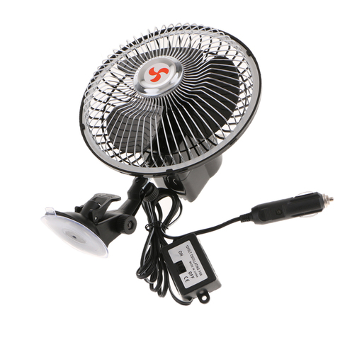 Système de refroidissement ventilateur électrique | Pare-brise de véhicule de voiture 6 ''12V, ventouse à 360 ° réglable ► Photo 1/6