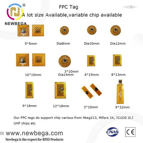 NFC réinscriptible Ntag213 Bluetooth Micro puce FPC étiquette divers universel petite taille étiquette autocollant 5 pièces ► Photo 1/6