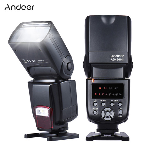 Andoer AD-560 II Flash pour appareil photo Speedlite avec lumière de remplissage de LED réglable Flash universel pour les appareils photo Canon Nikon Olympus Pentax ► Photo 1/6