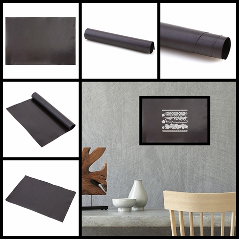 Feuille magnétique souple auto-adhésive 21x29,7 cm, tapis magnétique noir pour les matrices de découpe, rangement facile et pratique à coller ► Photo 1/6