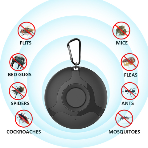 Répulsif anti-moustiques ultrasonique Portable, répulsif électronique, lutte antiparasitaire, tueur USB pour insectes nuisibles araignées ► Photo 1/6